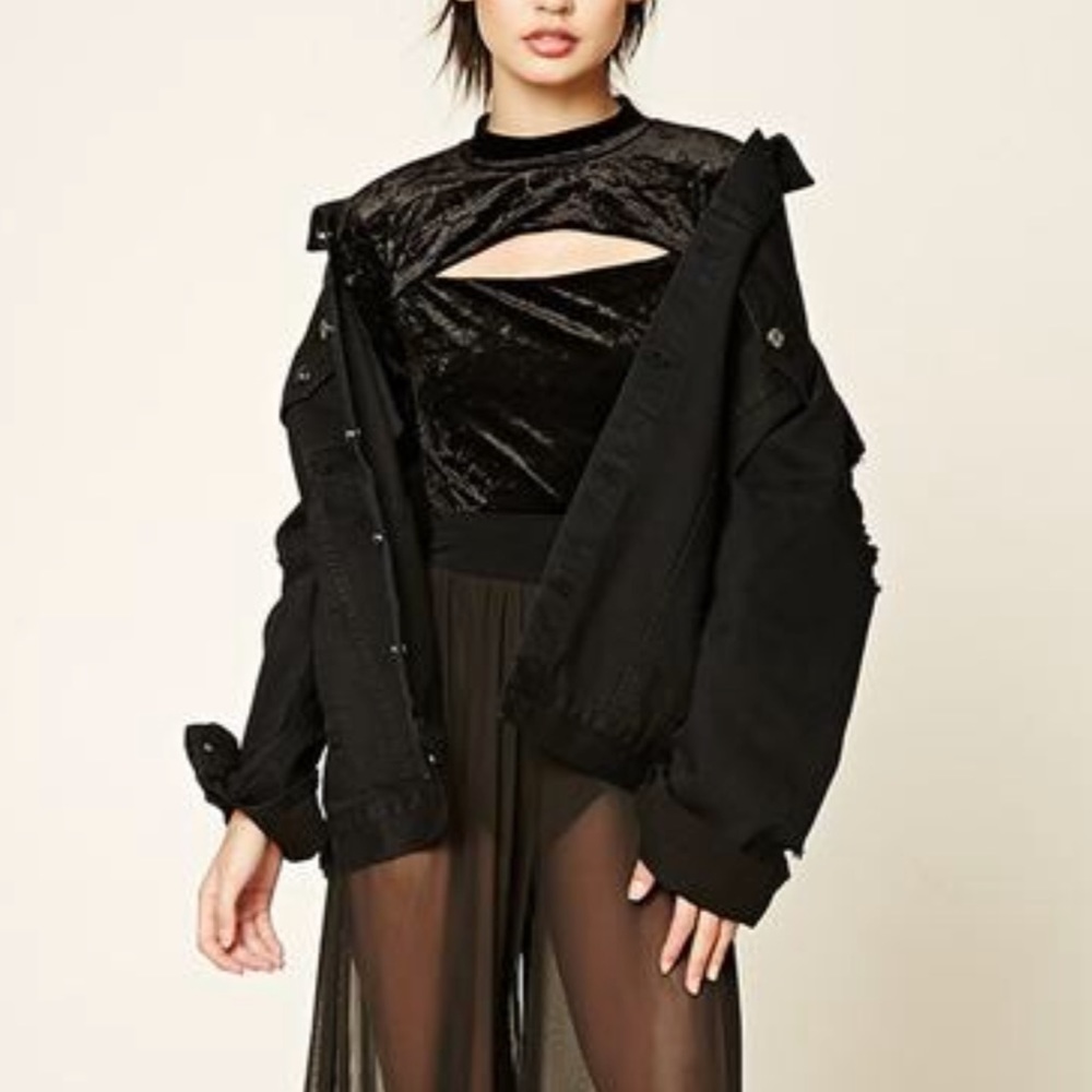 Forever 21 Velvet Leotard